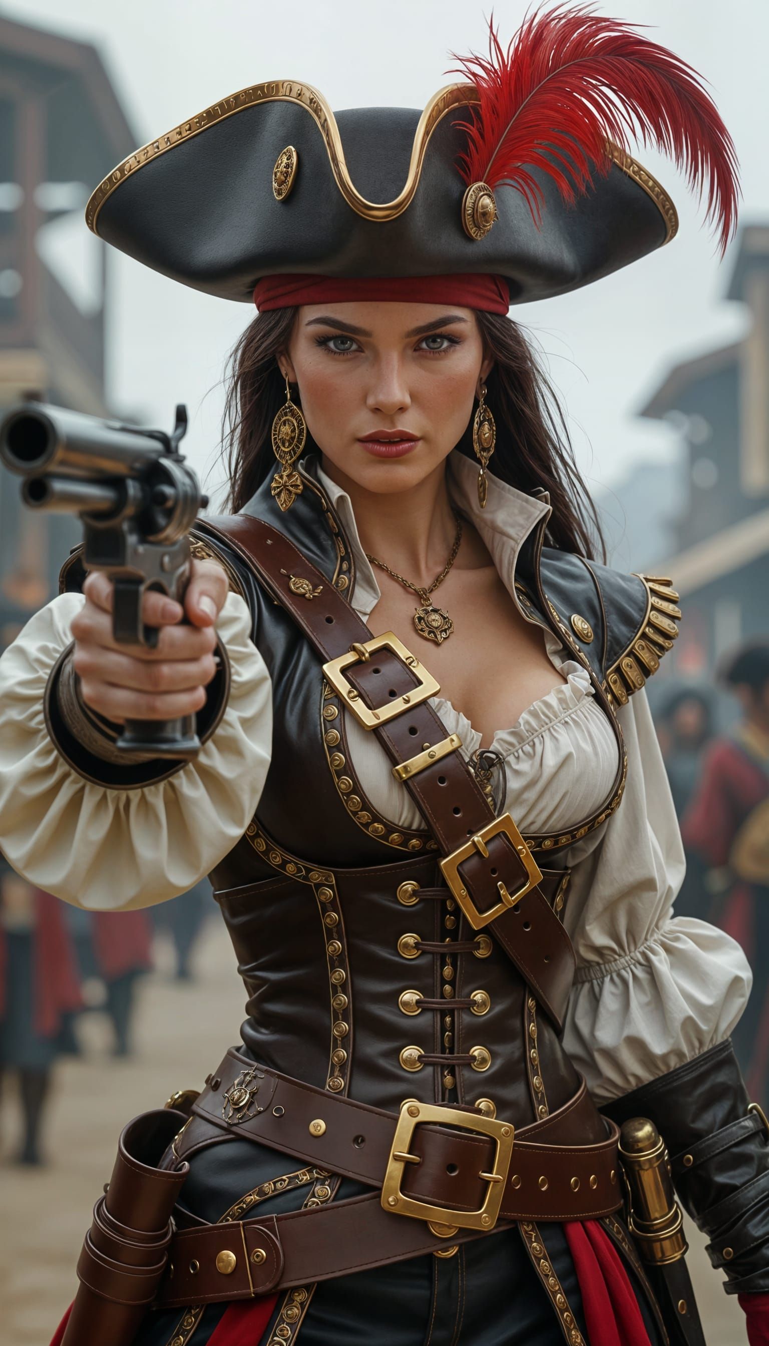 3D Pin-Up of a Pirate Captain