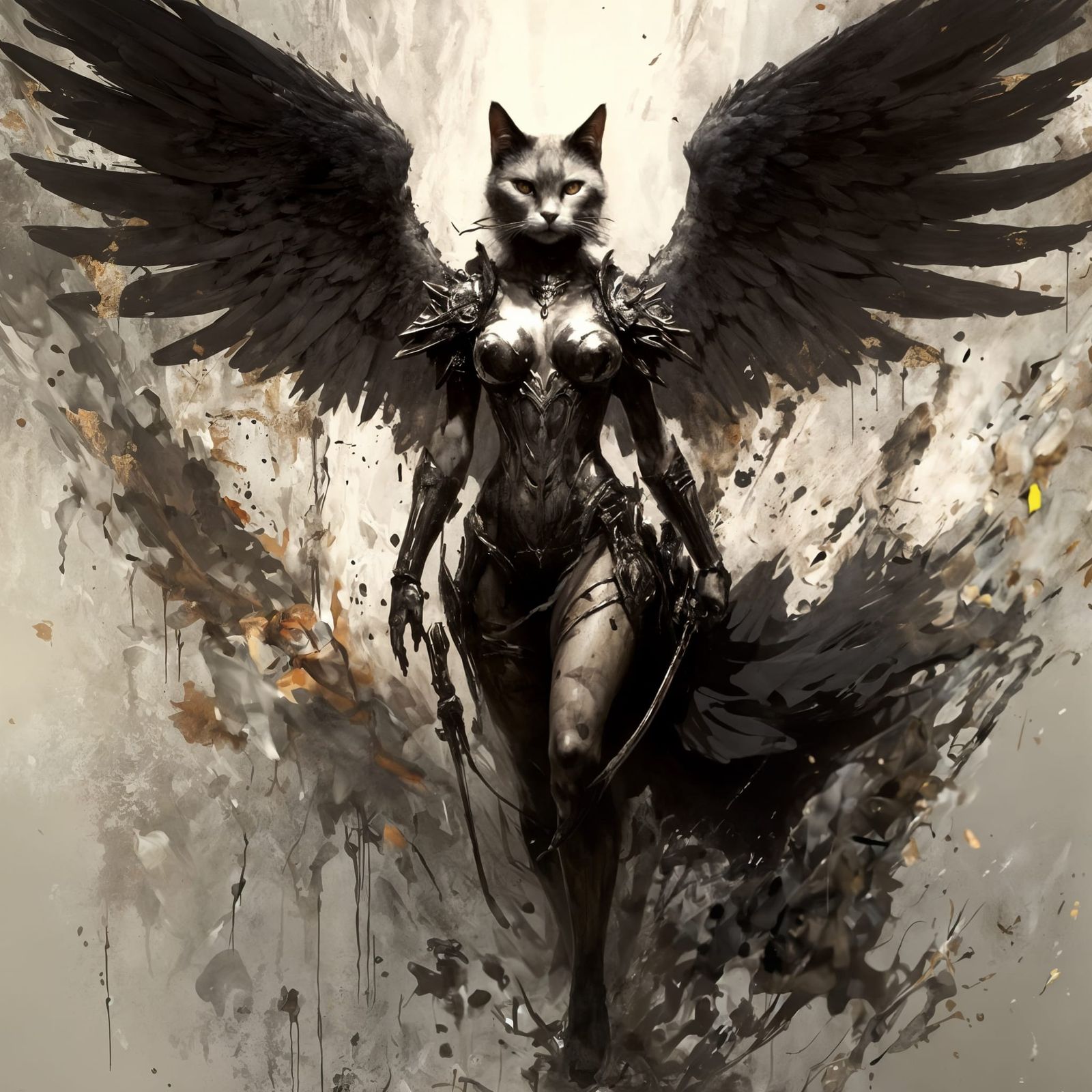 Cat angel of death