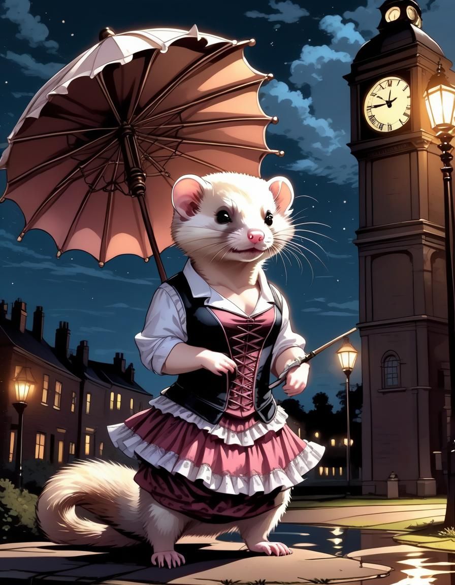 Victorian Ferret by Clocktower: Comic Book Art