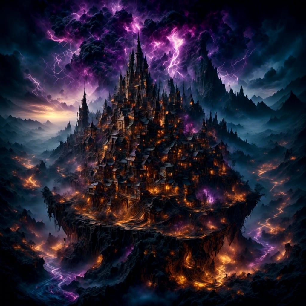 Lightning Storm Tornado: Dark Fantasy Concept Art