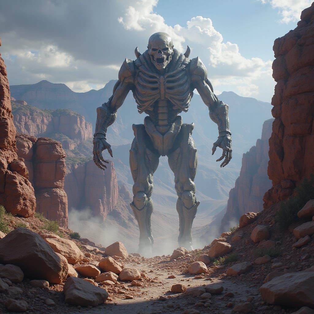 Colossal Skeleton Unleashes Chaos on the Grand Canyon in Vib...