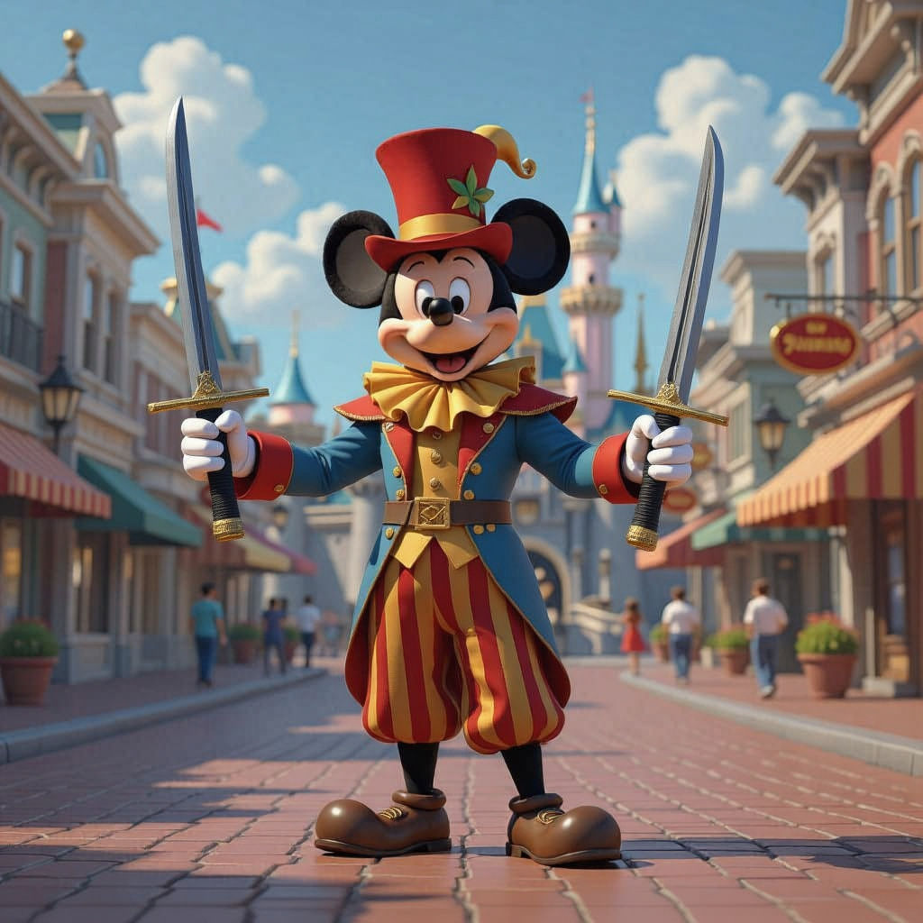 Disneyland Bazaar: Shape-Shifting Performer in 3D Animation