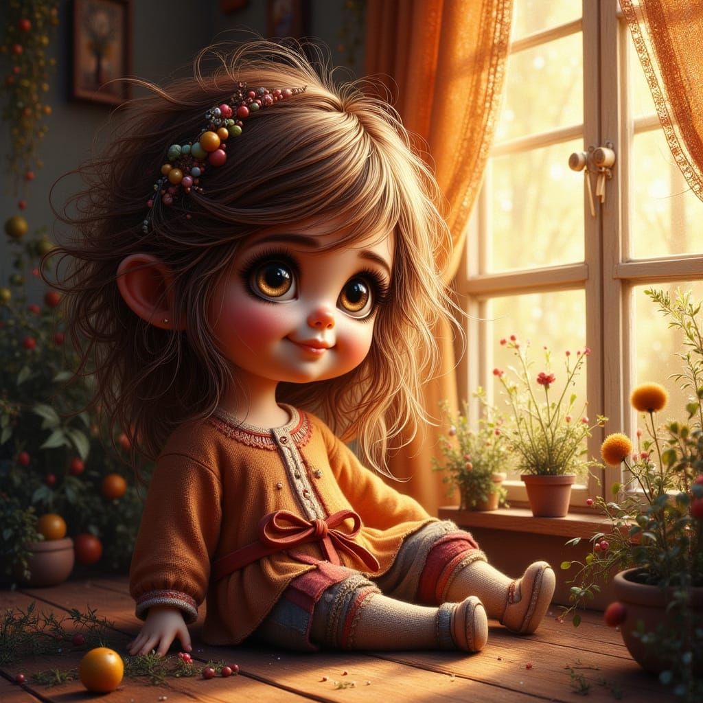 Whimsical Child Basks in Warmth