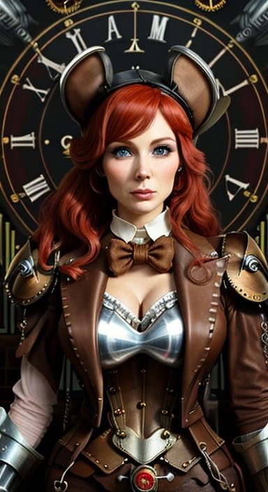 Ethereal Steampunk Lady Red Sonja in Perfect Proportion