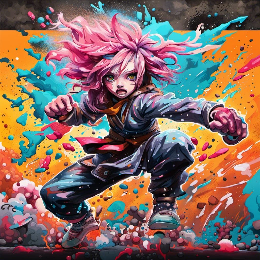 Kanna Kamui Fighting: Graffiti Splash Art