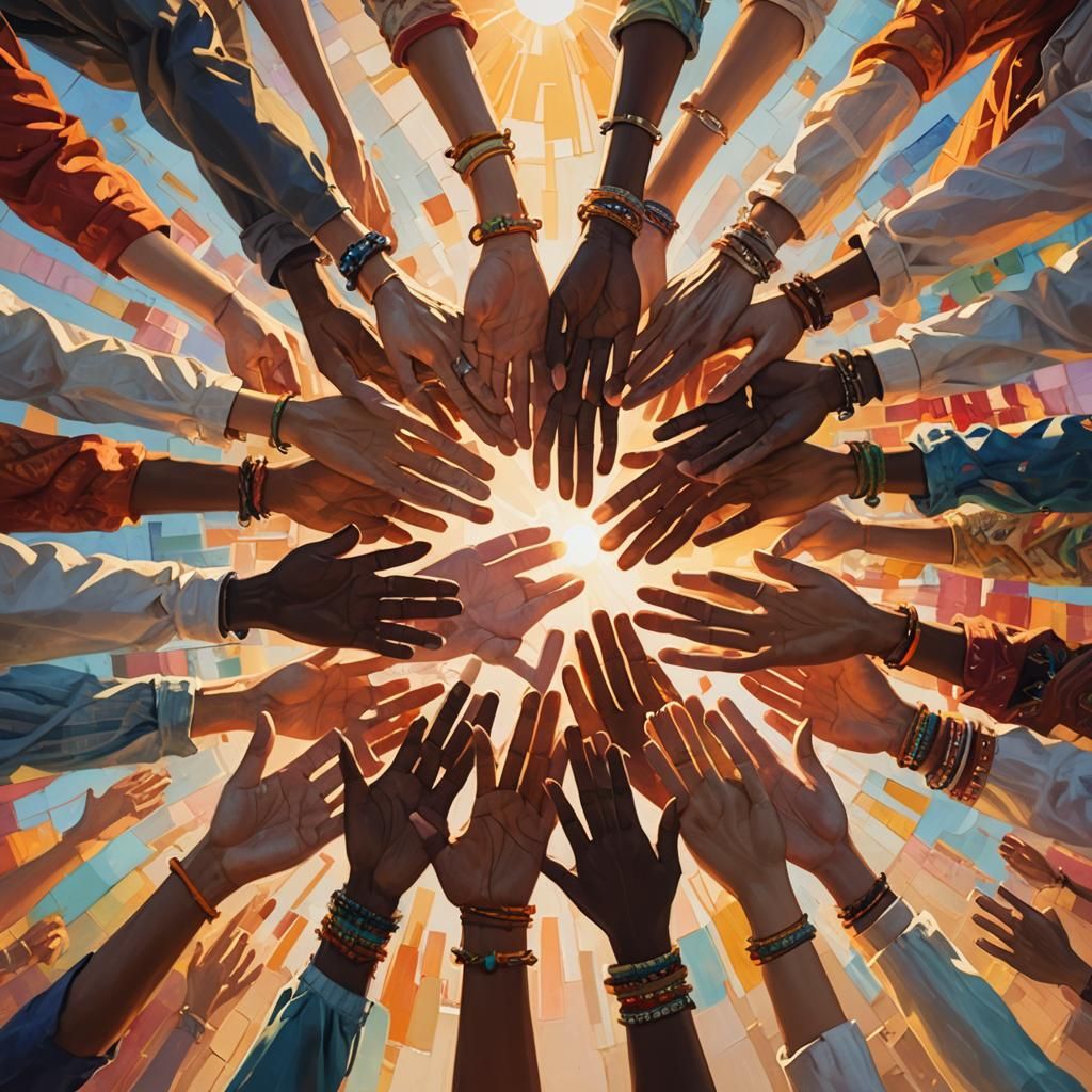 Global Unity Portrait Under Aegean Sun