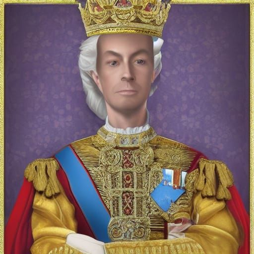 Regal Family Portrait in Oil Painting Style