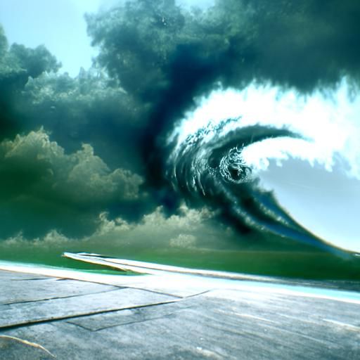 AI Generated Hurricane Visualization