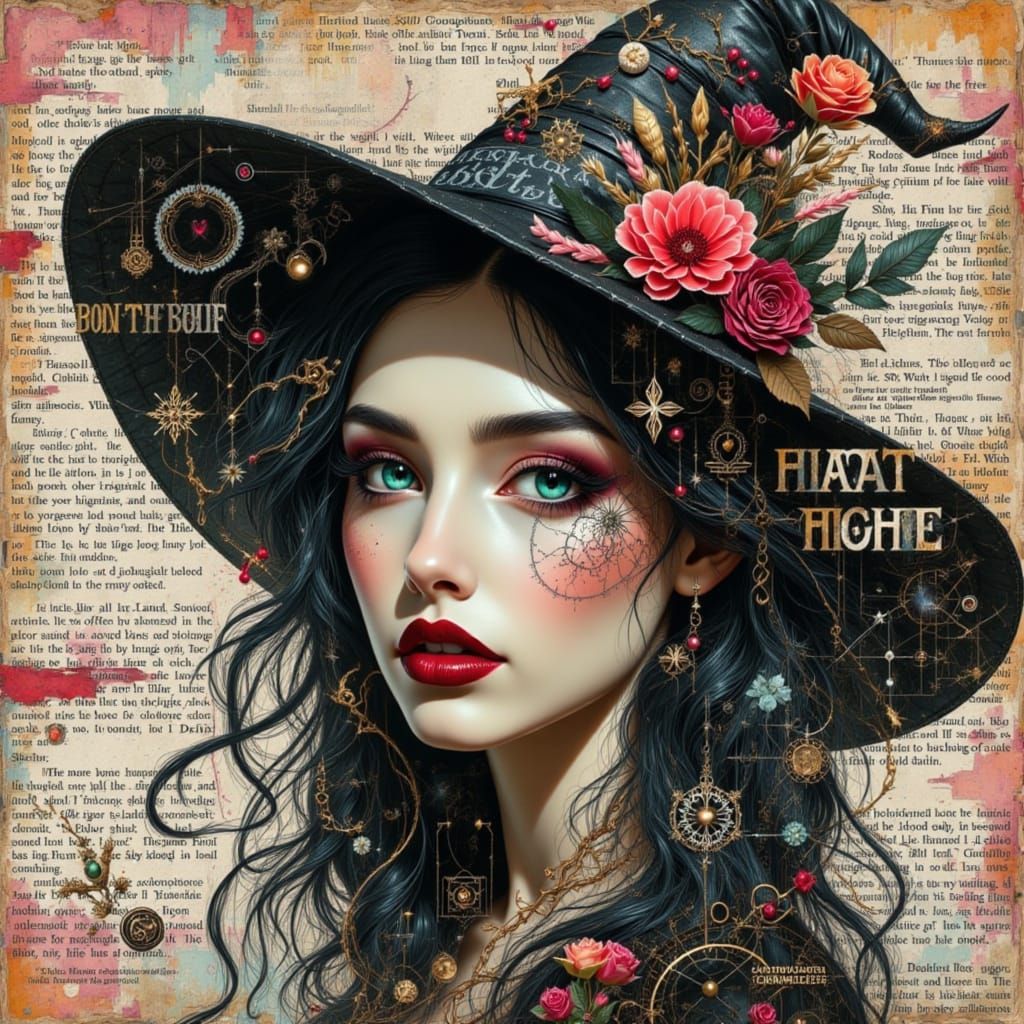 Magical Witch Artist Creates Life in Dark Fantasy Collage