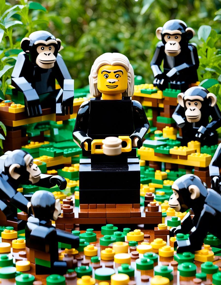 Lego Jane Goodall with Chimpanzees