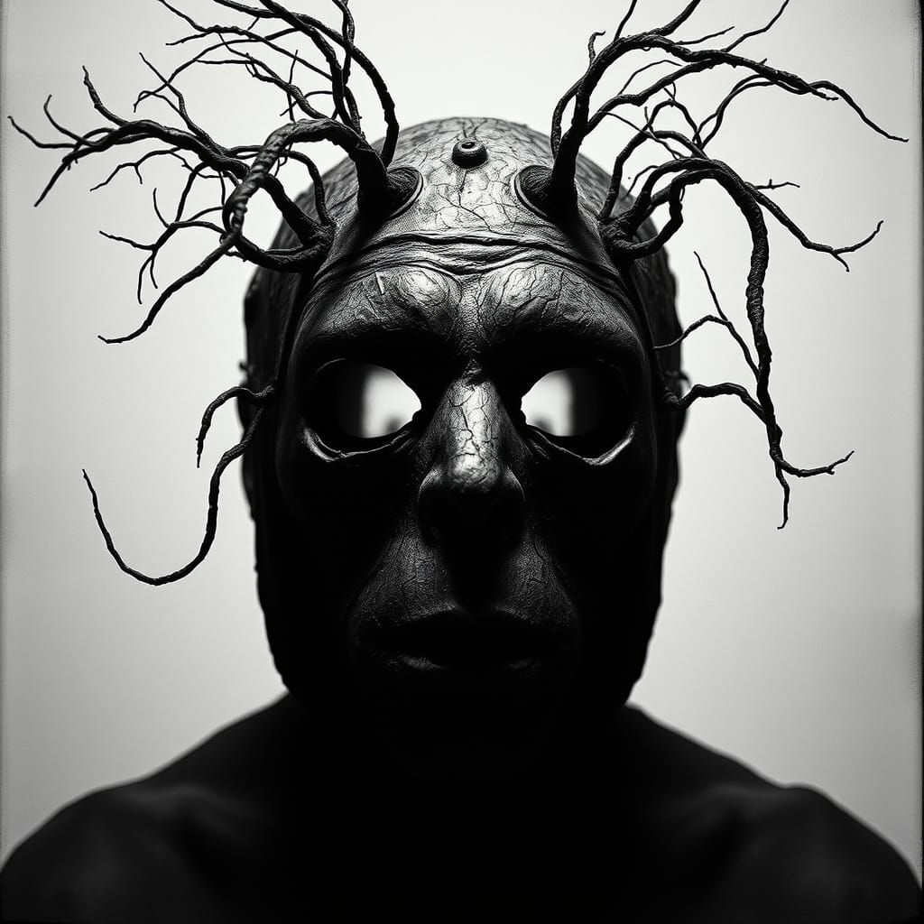 Ethereal Mask in Dramatic Lighting