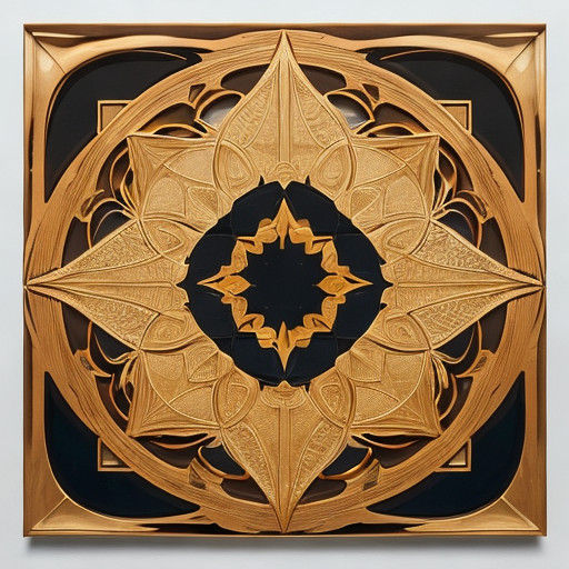 Surreal Coastal Monk Scene with Cartoon Frog Family in Golde...