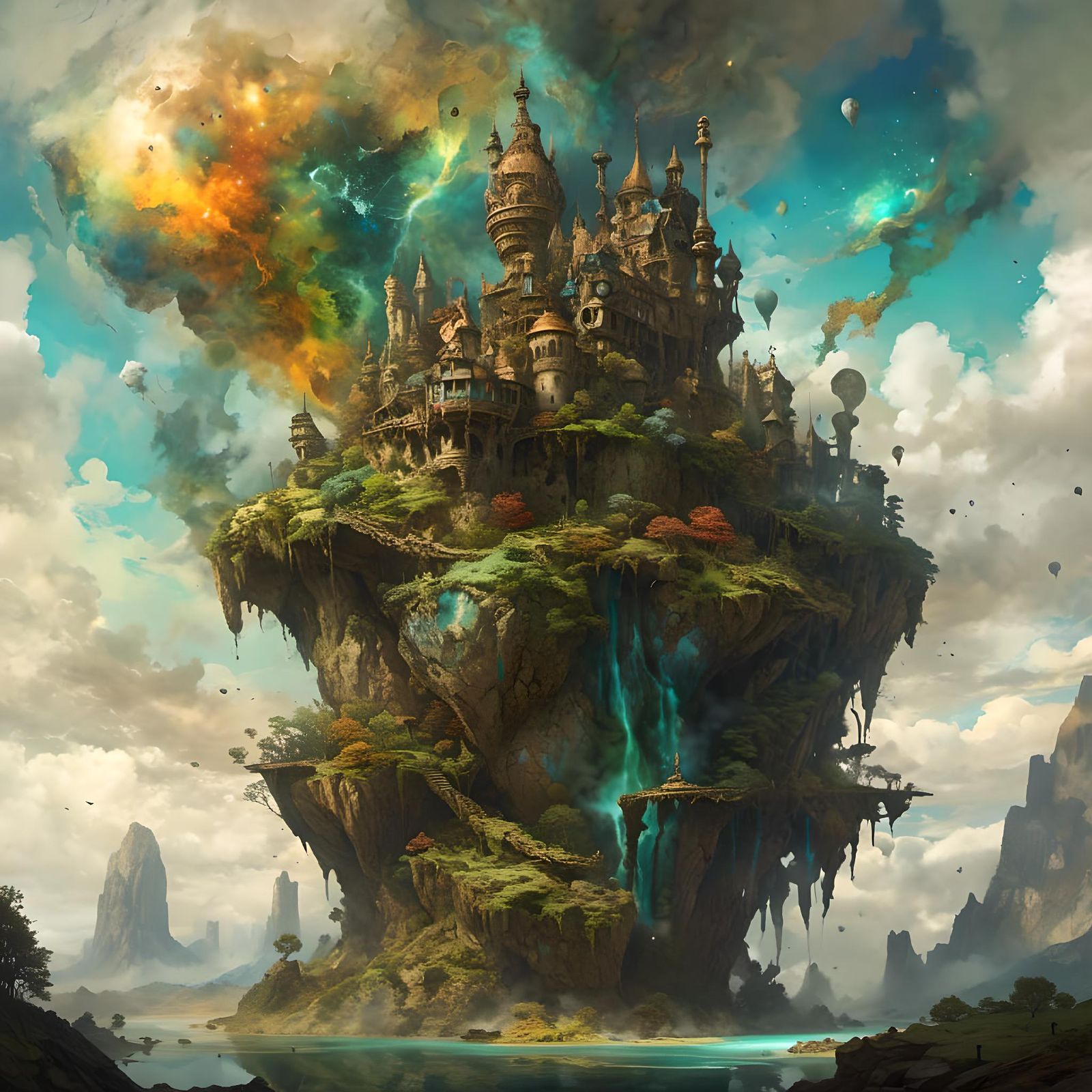 Hyperkraximalist Concept Art of Futuristic Cityscape