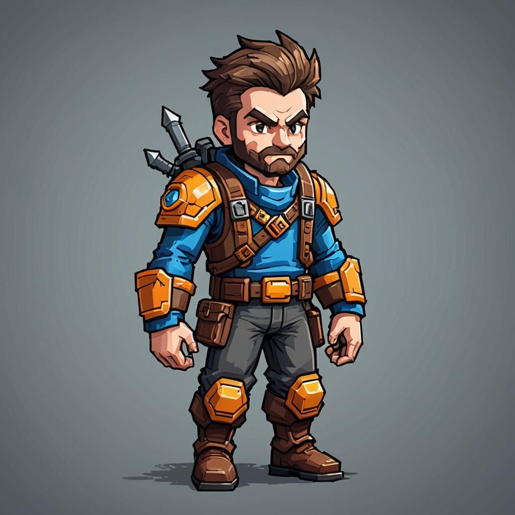Pixel Art Game Character Portrait for Platformer