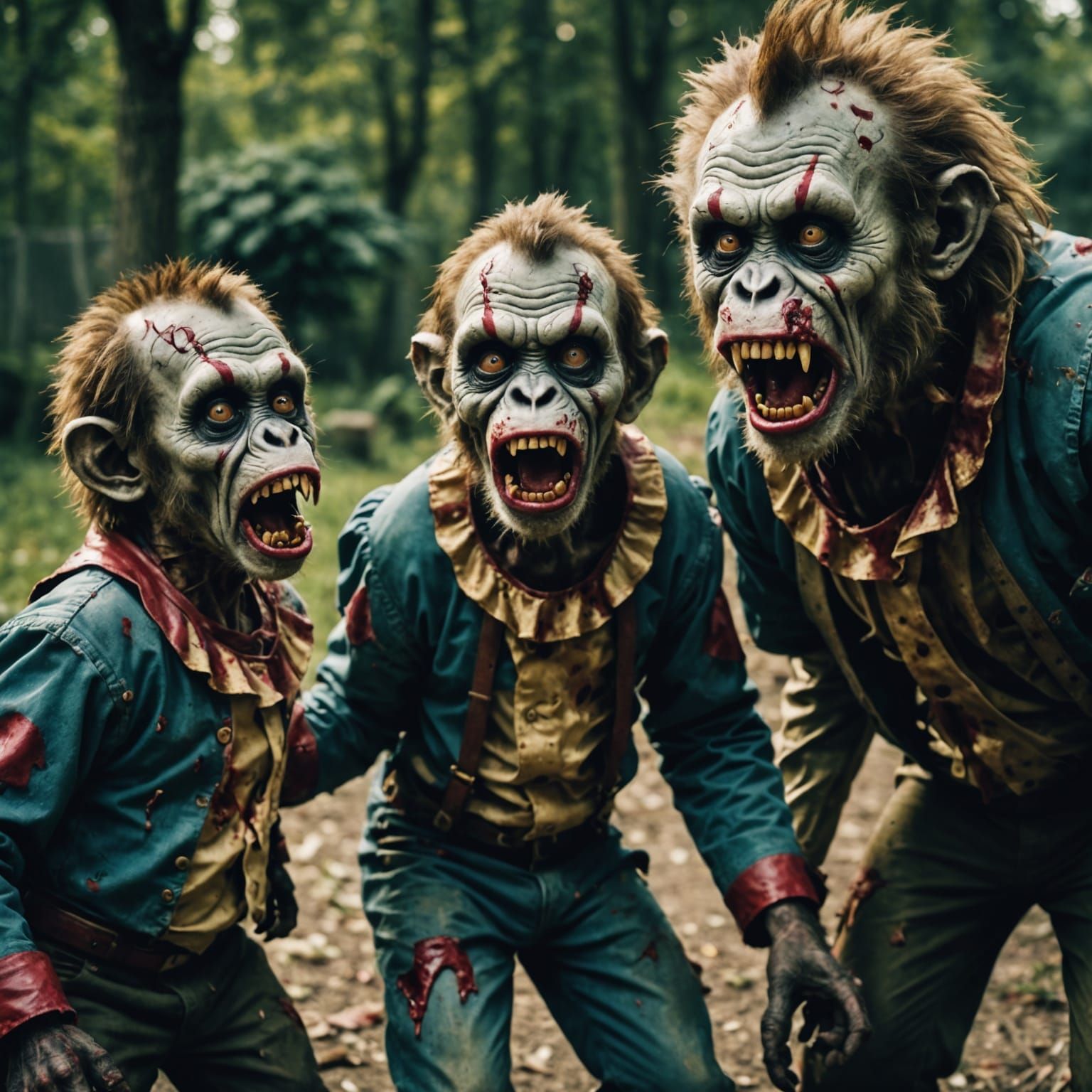 Grim Zombie Apocalypse in a Cinematic Film Still