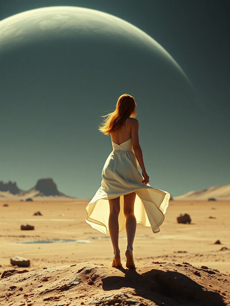 Margot, Red hair, White Stockings, Planet, New world