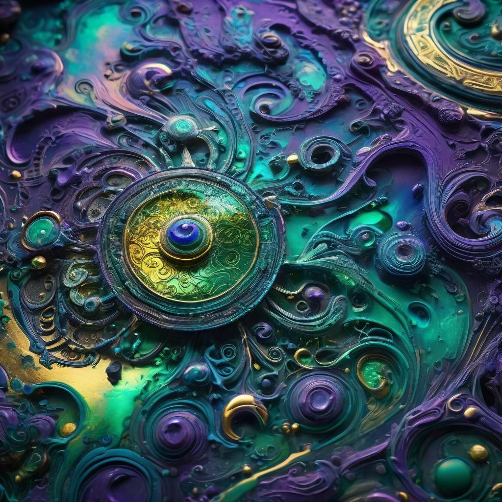 Mysterious Glowing Artifact in Surreal Expressionism