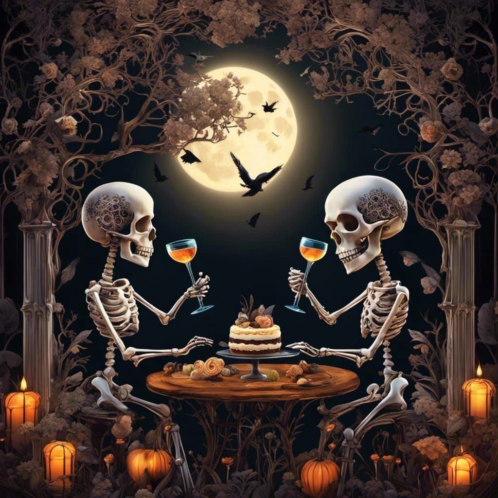 Private Halloween party with pumpkin cake