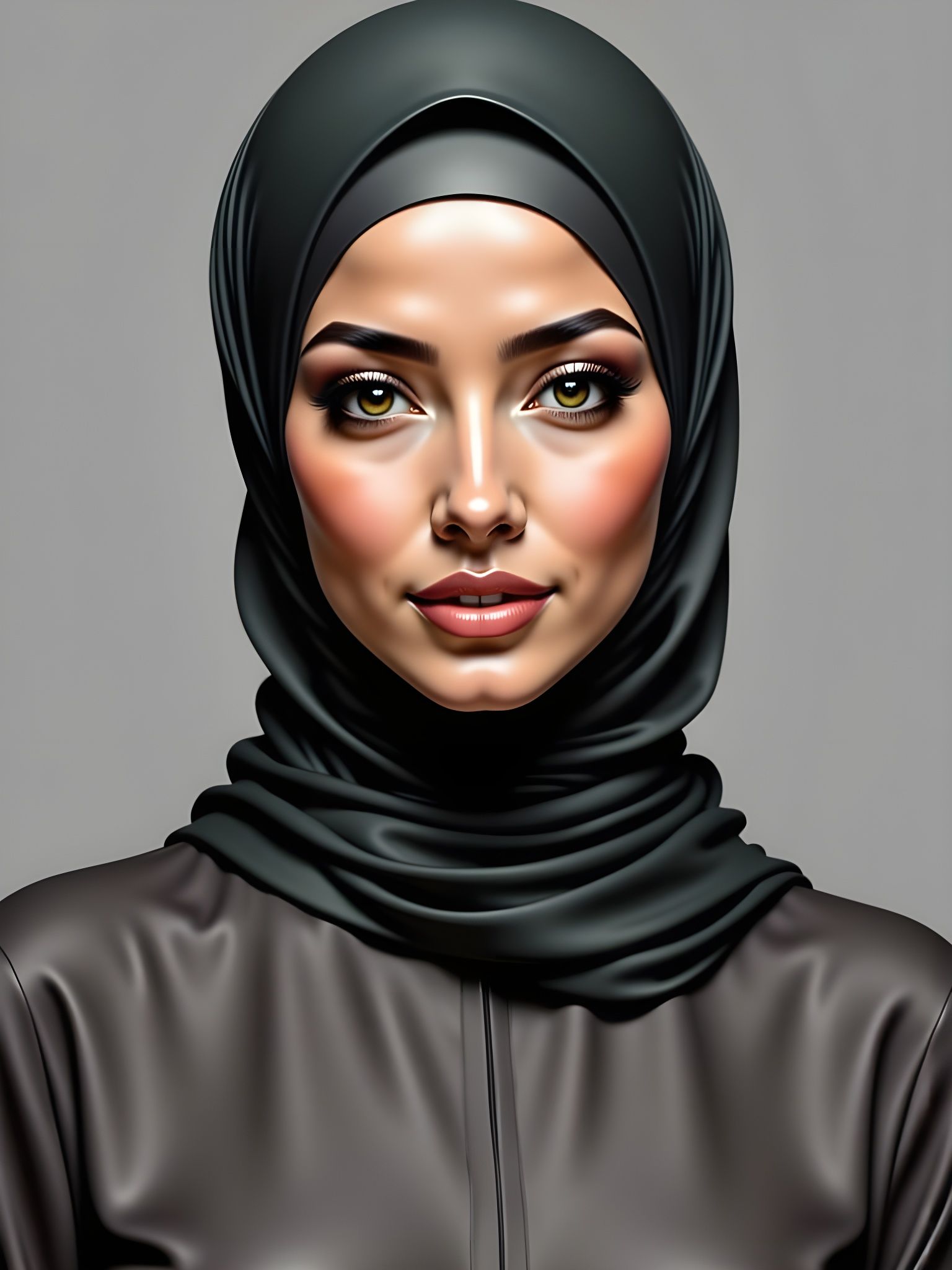 Serene Portrait of a German Woman in Modest Hijab