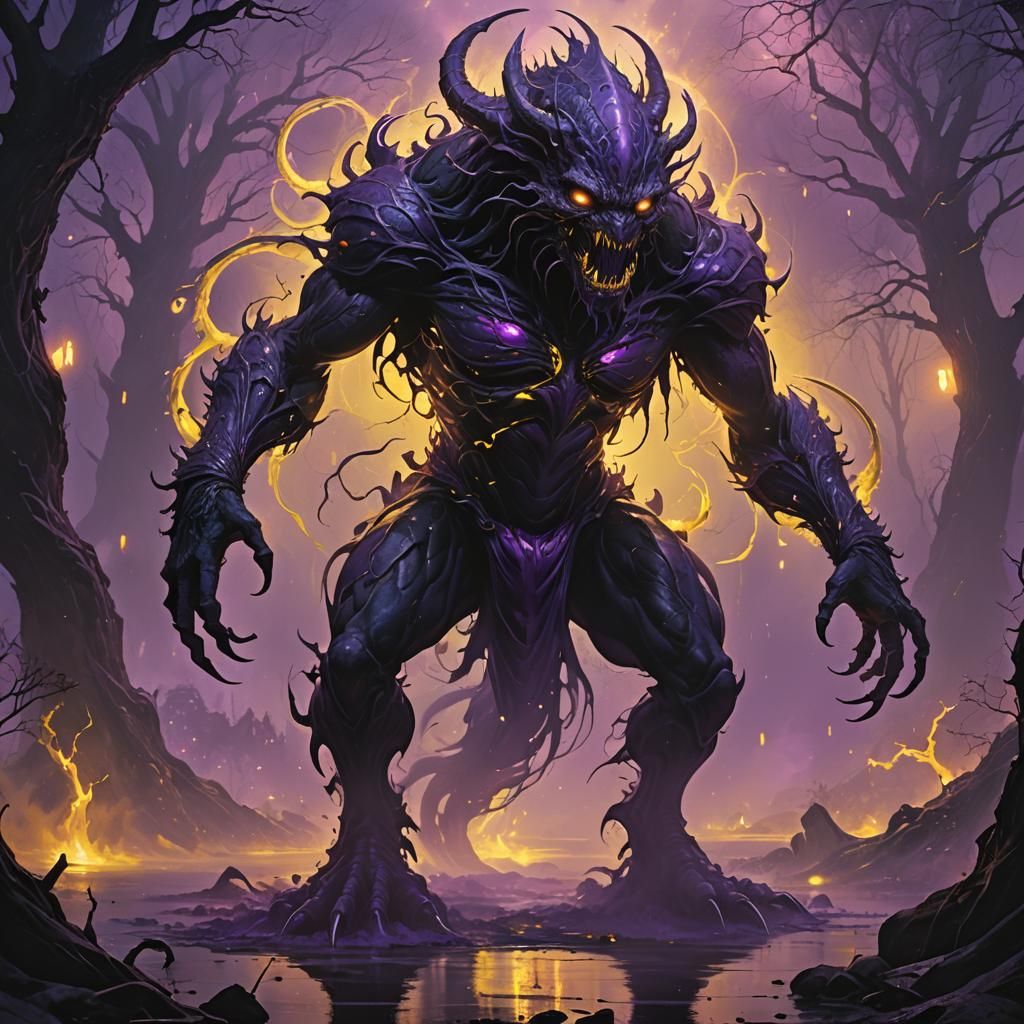 Eerie Creature in Dark Fantasy Realm
