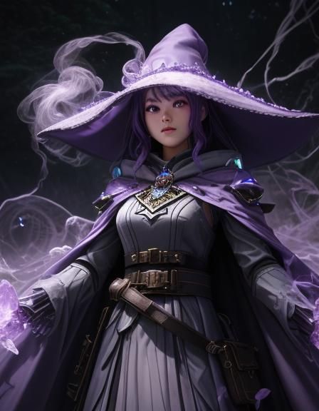 Robot Wizard Guarding a Cave Entrance