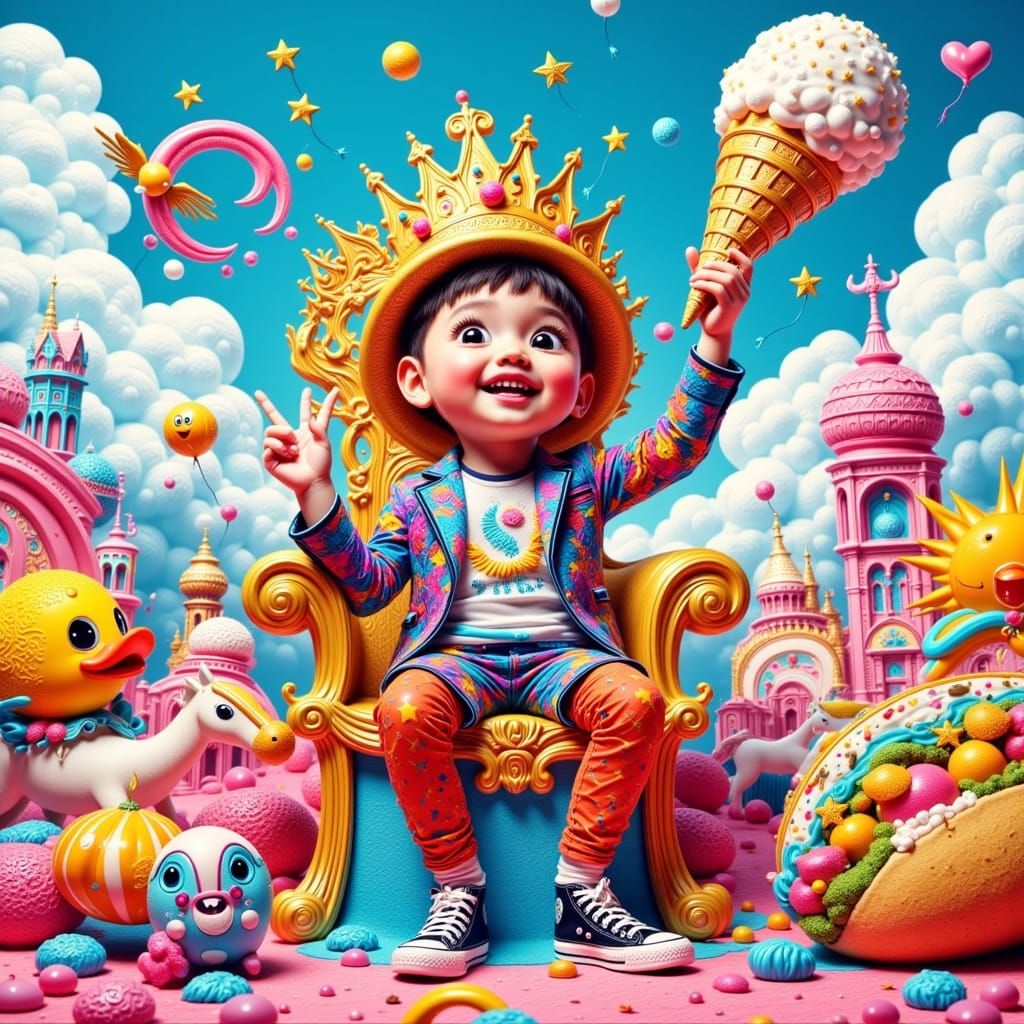 Whimsical Murraypunk Scene with Glowing Runes and Fantastica...