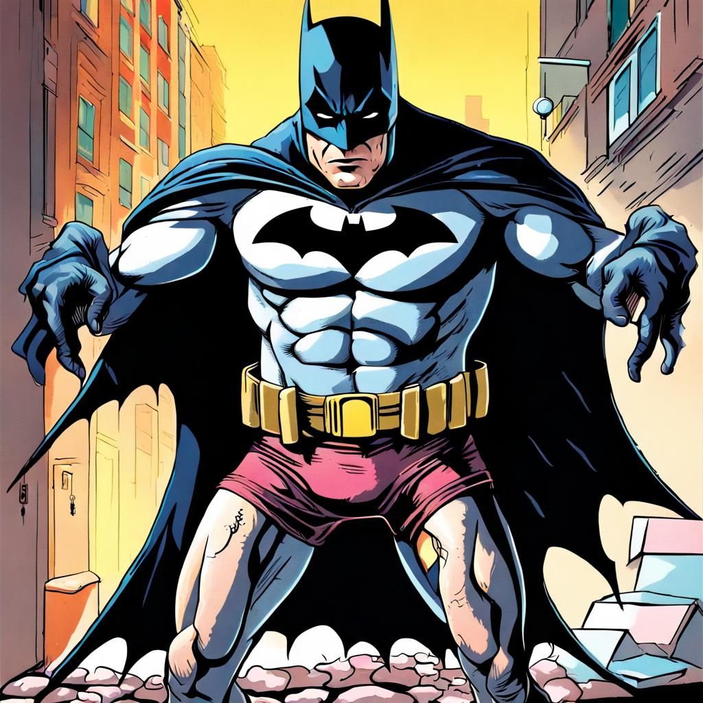 Vulnerable Batman in Embarrassing Underground Comix Scene