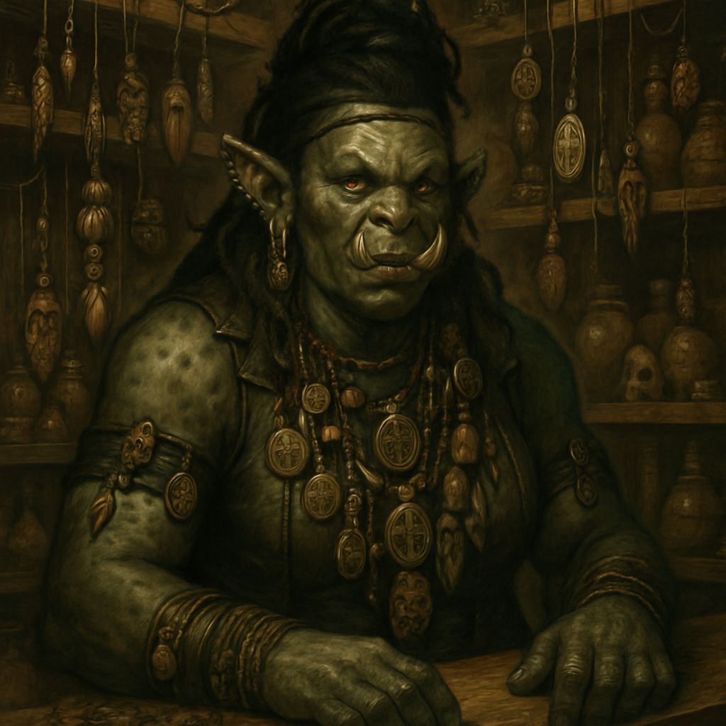 Shadowrun Troll in Cyberpunk Shop