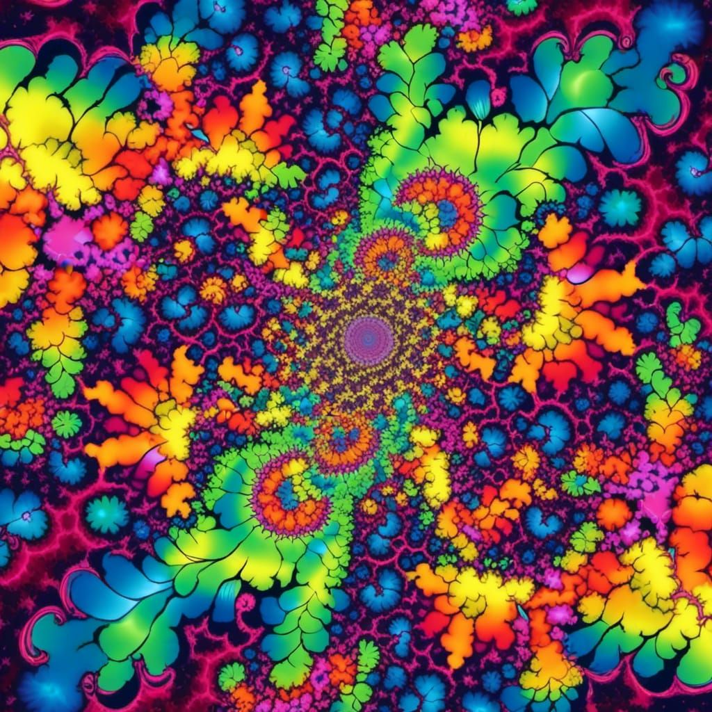 Fractal Rainbows and Mandelbrot Diamonds in Graffiti Art