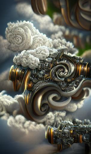 Swirling clouds