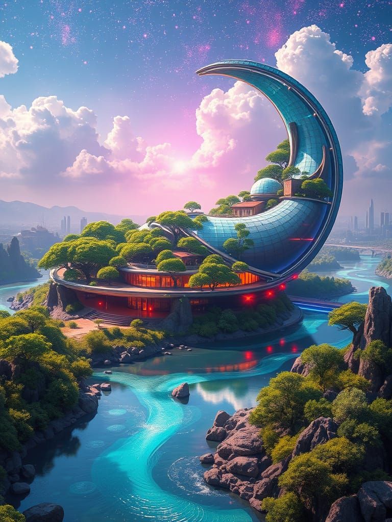 Solarpunk Settlement