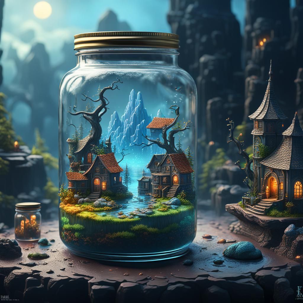 Miniature World in a Jar: Fantasy Concept Art