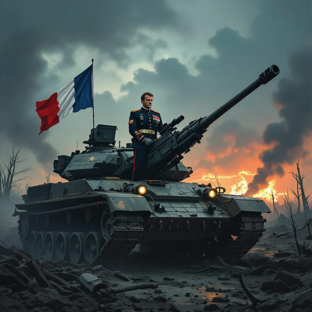 Powerful Leader in Post-Apocalyptic Landscape