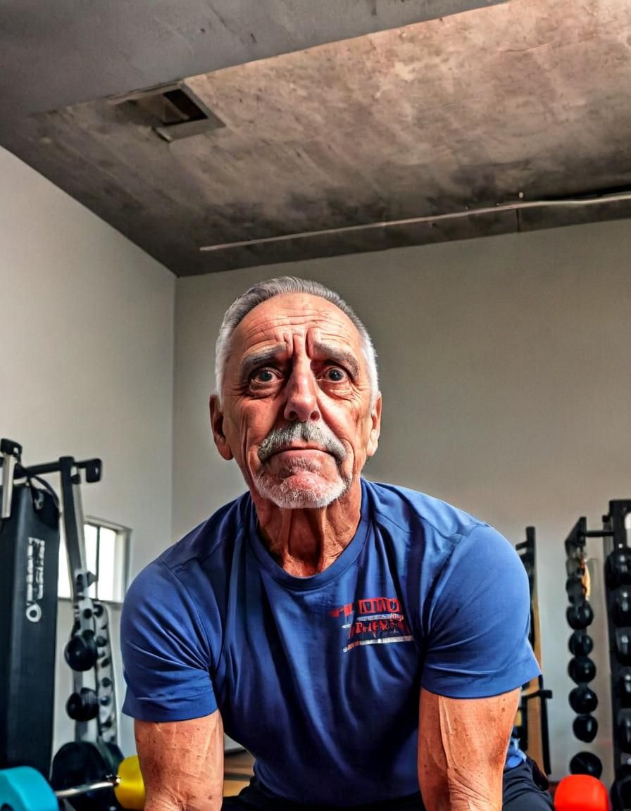 Gym Trainer Posing in Empty Room, 8K