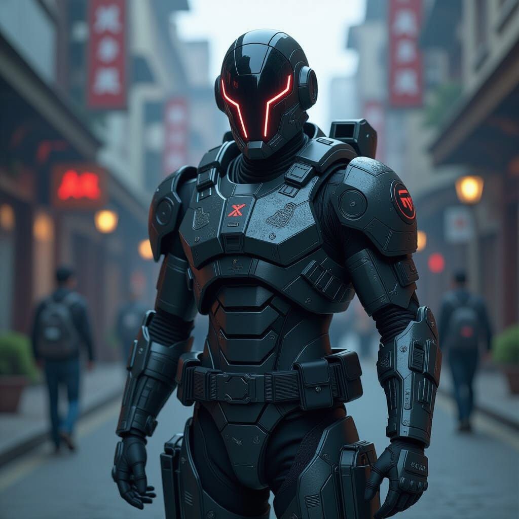 Cyborg Marines in Detailed Matte Painting