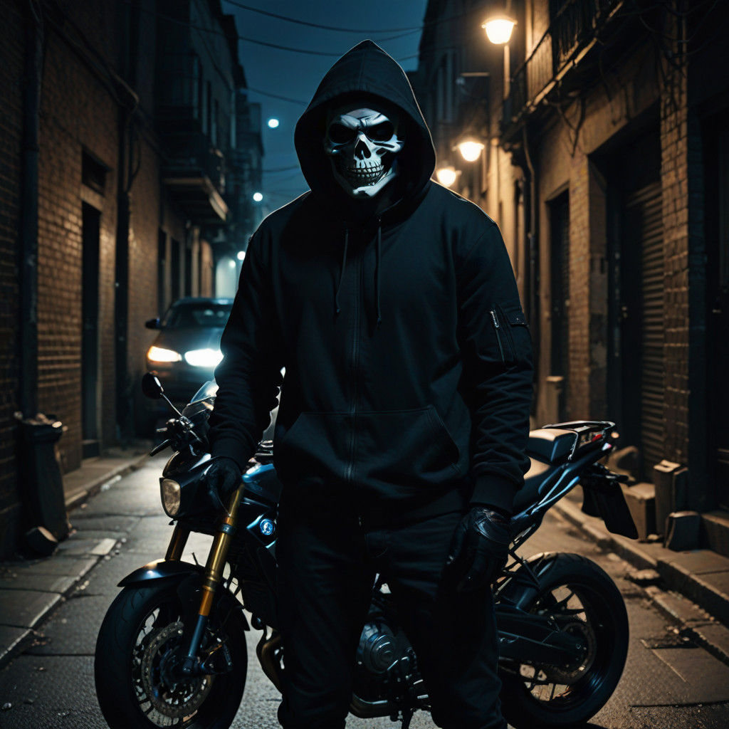 Moody Dark Alleyway Encounter in Cinematic Film Style