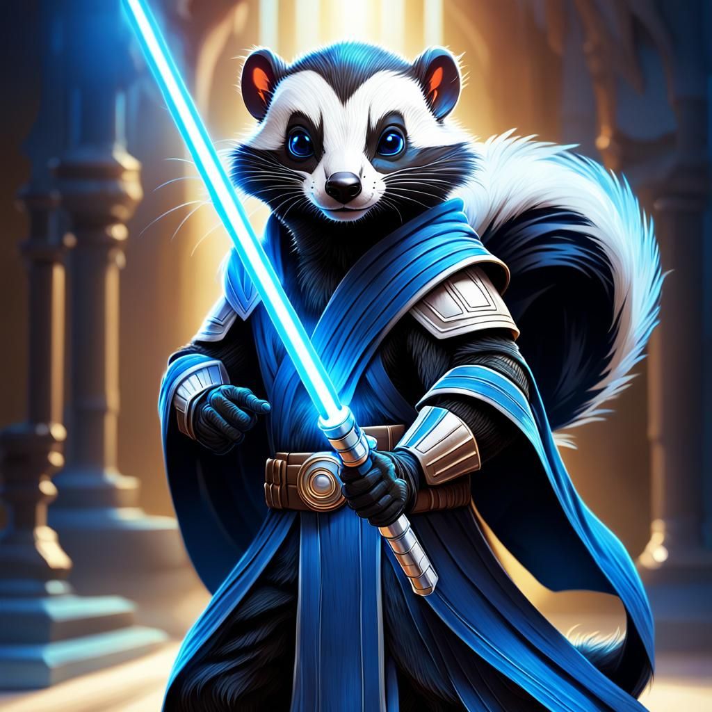 Skunk Jedi Knight Concept Art in 3D