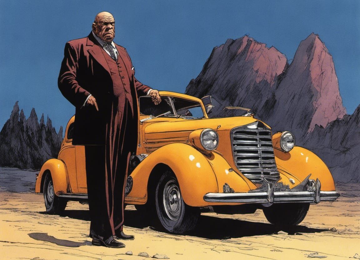 Gangsters Illustration in Comic Book Style