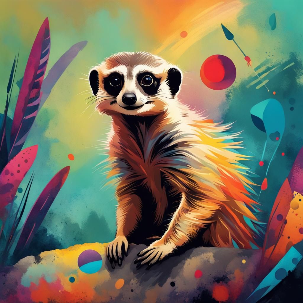 Meerkat Sloth Hybrid in Prehistoricore Style