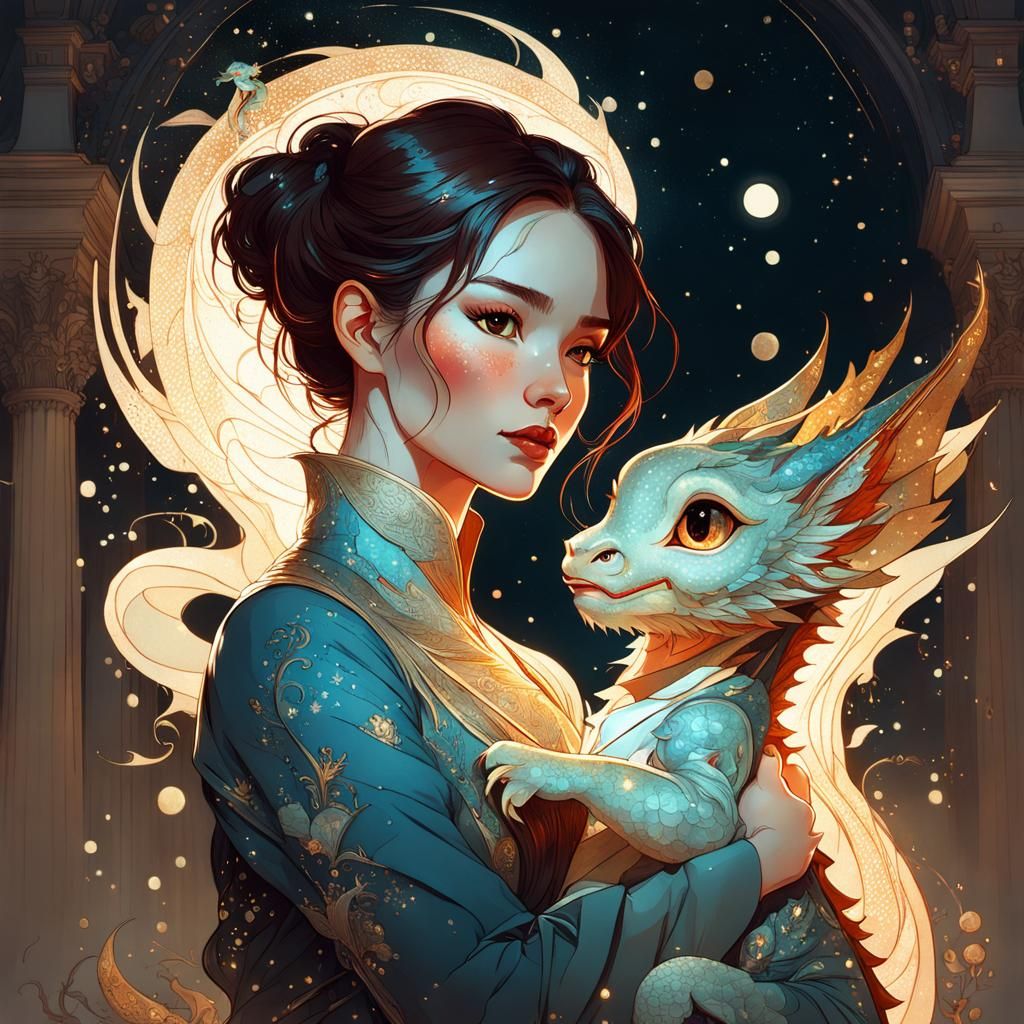 Cute Baby Dragon Love! 🐲🧡💫