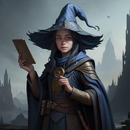 Wizard Students Casting Votes in Fantasy Art
