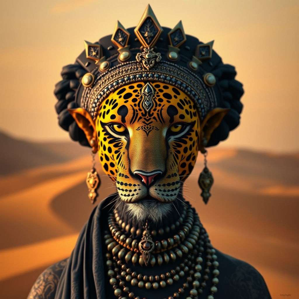 Wazamba: Regal Desert Figure in HDR Portrait