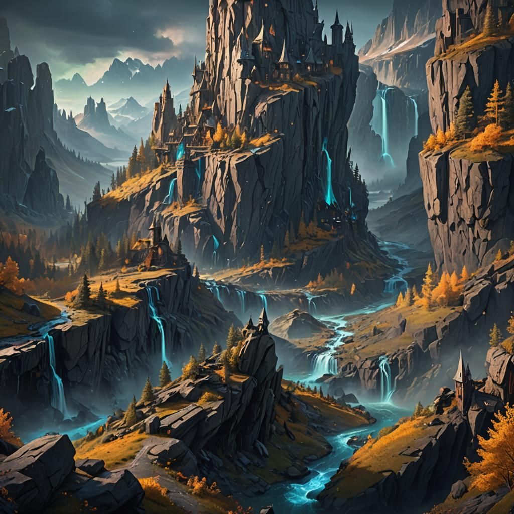 Detailed Borealis Painting in Deep Color