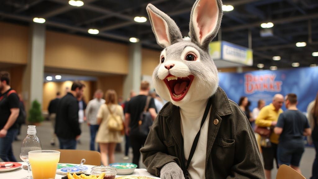 Donnie Darko Bunny at Cosplay Convention, Ghibli Style