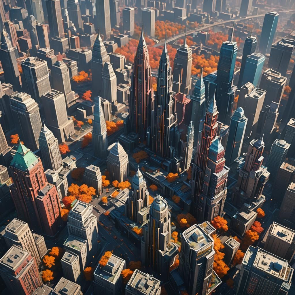 Epic Fantasy Cityscape Through Time, Concept Art