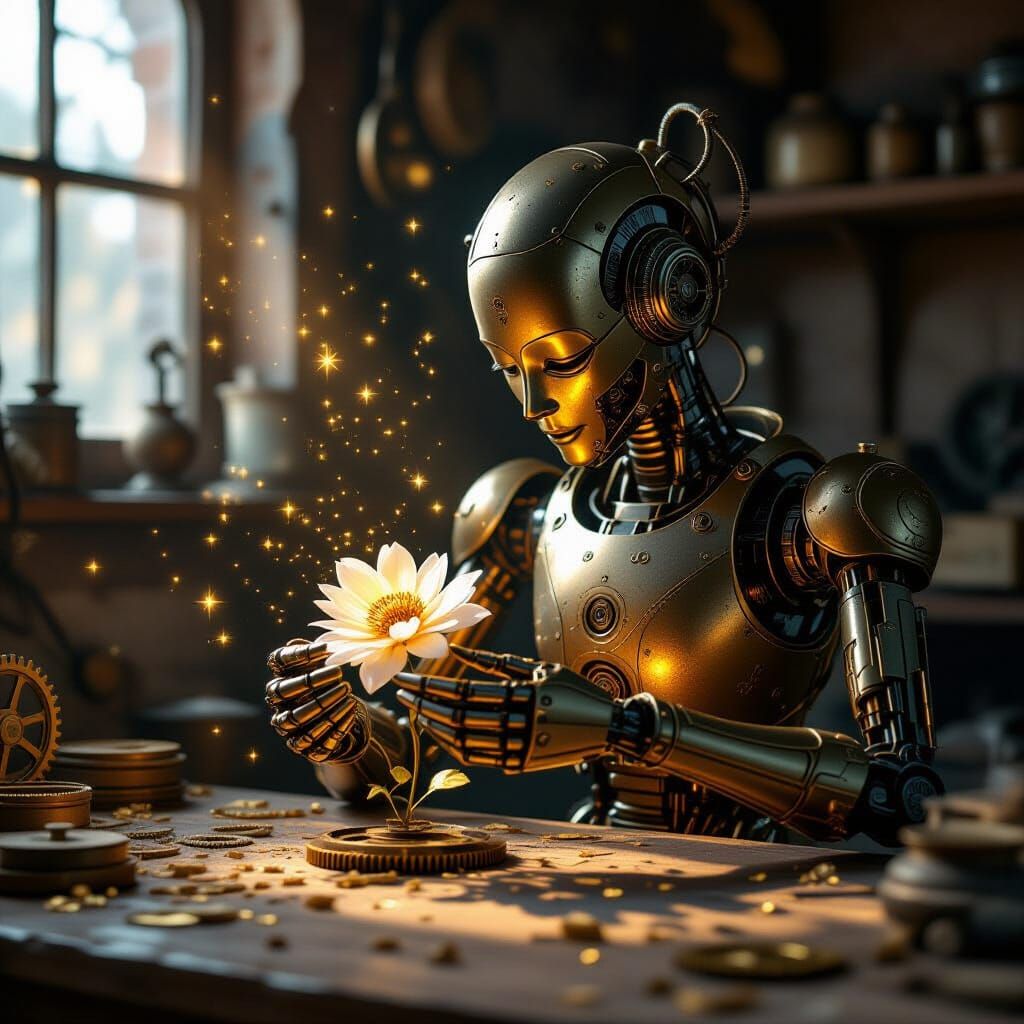 Wise Automaton Crafts Stardust Flower in Workshop