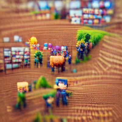 Stardew Valley in Tilt-Shift Miniature Style