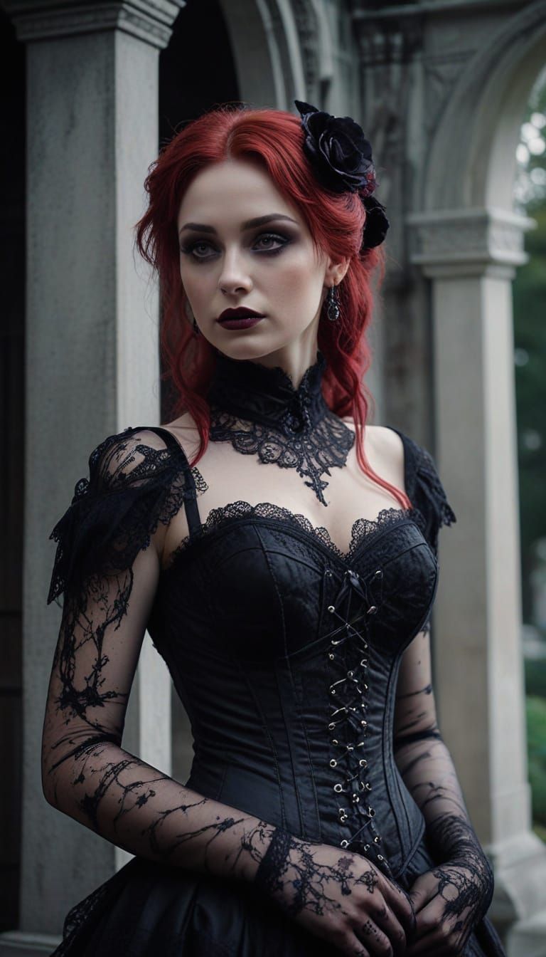Gothic redhead