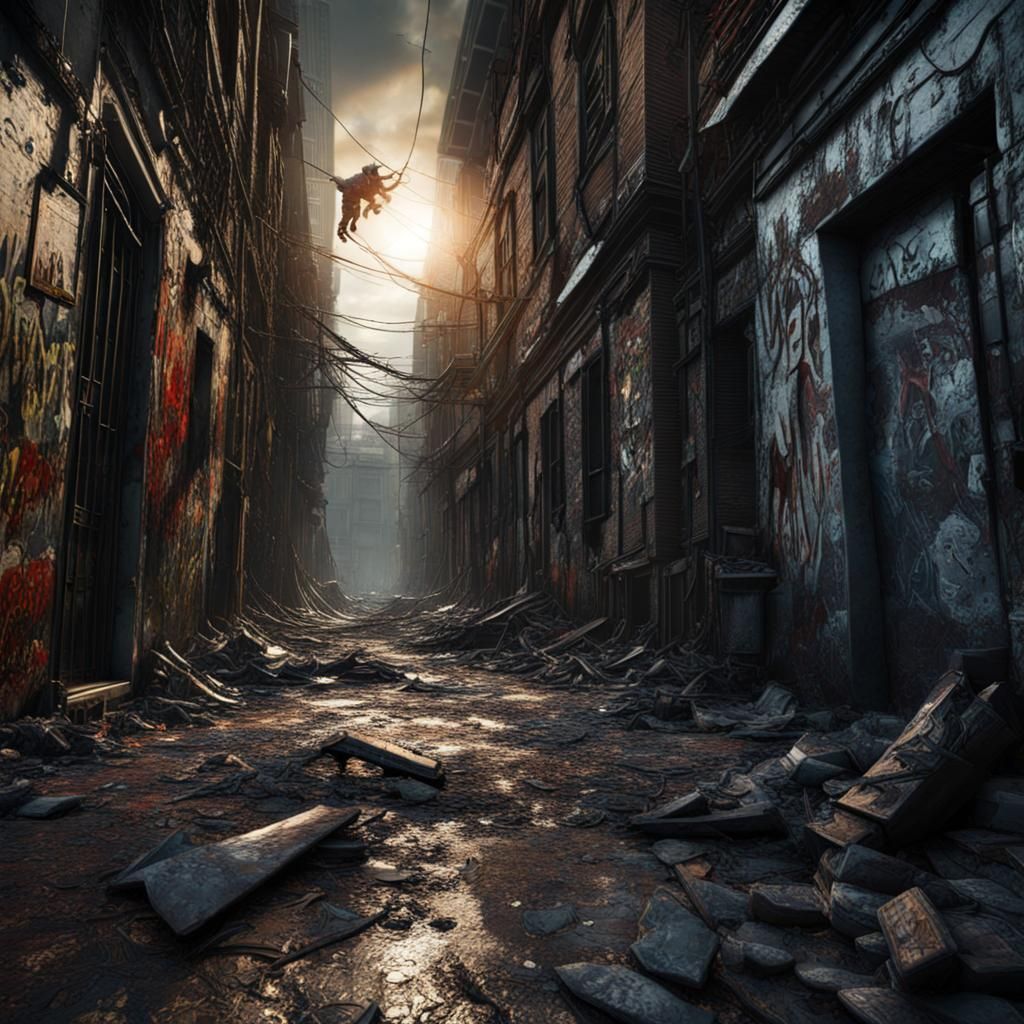 Horrific Nightmare Cityscape in Ultra Detail