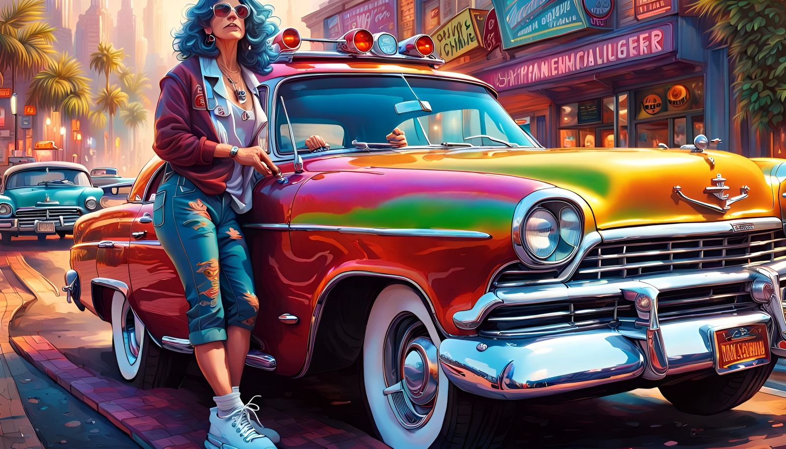 Cheech and Chong in Los Angeles: Hyperreal Photoillustration